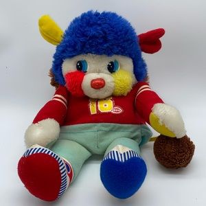 Vintage Football Popples Plush Stuffed Animal Toy 1980s